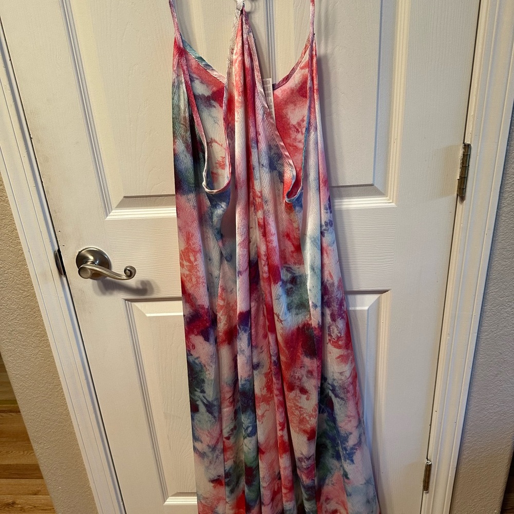 LuLaRoe Red and Blue Endless Dress - Picture 3 of 6